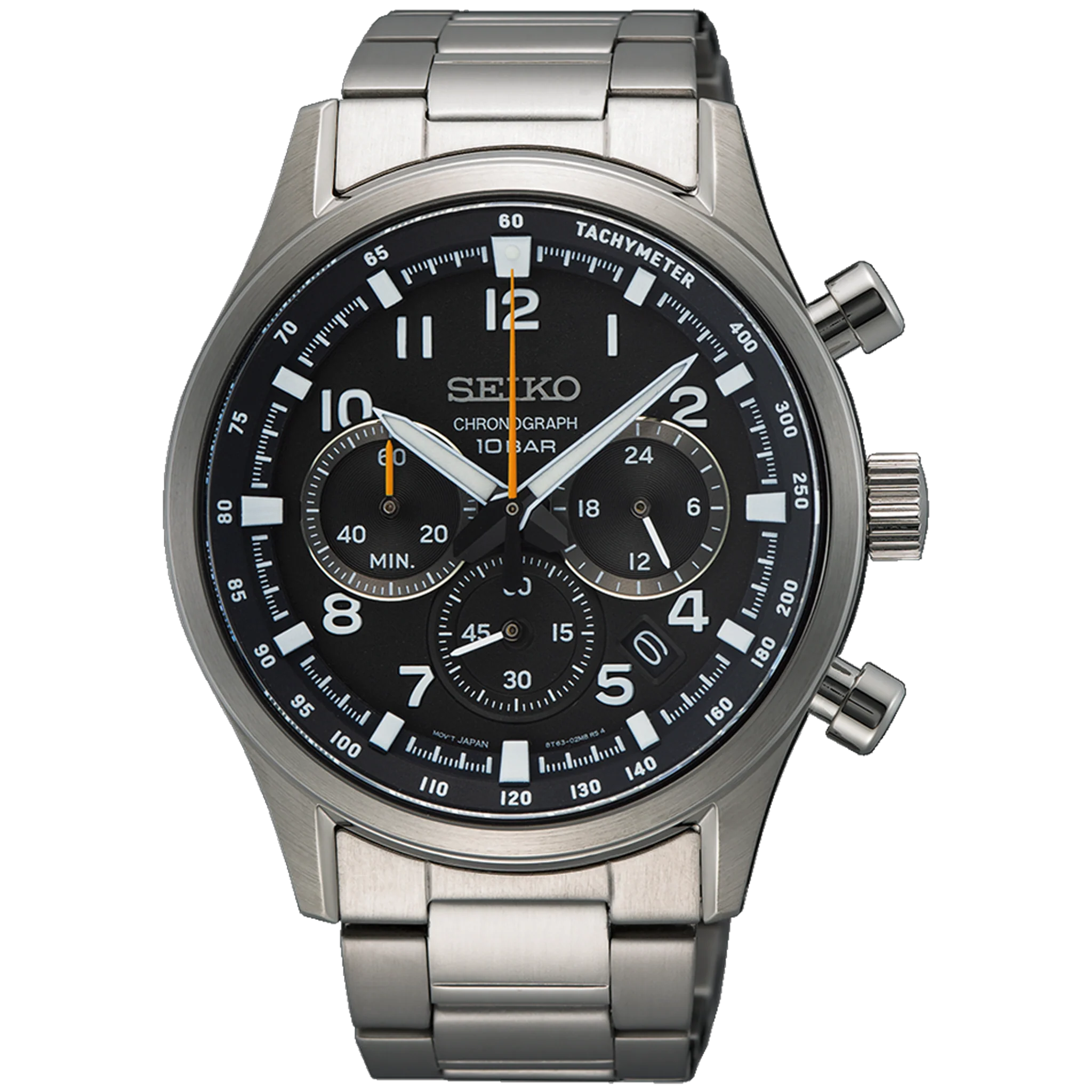 Seiko Watch - Quartz Chronograph - Black Dial