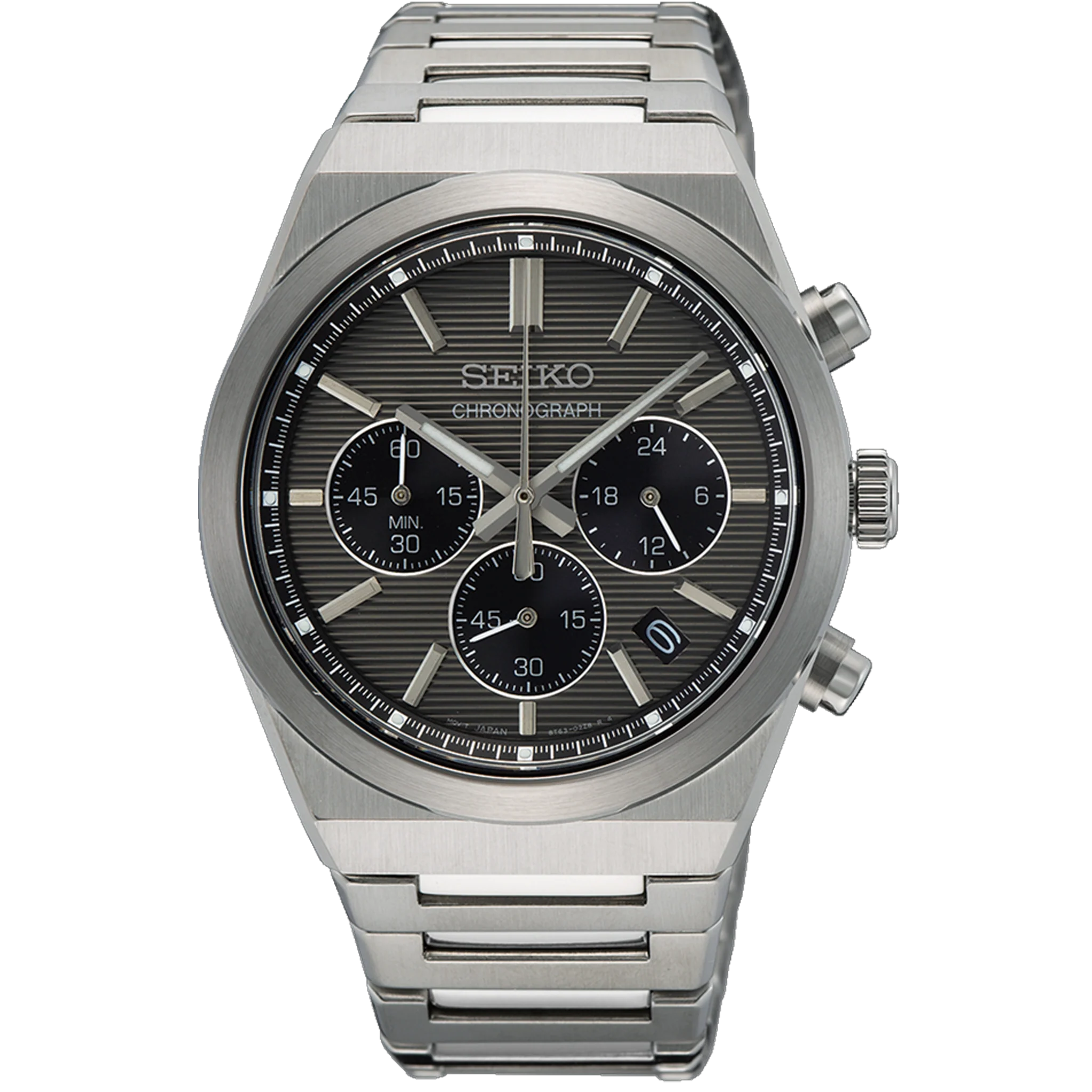 Seiko Watch - Quartz Chronograph - Black Dial
