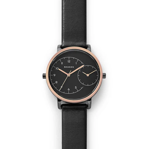 Skagen - Hagen Dual-Time Leather Watch