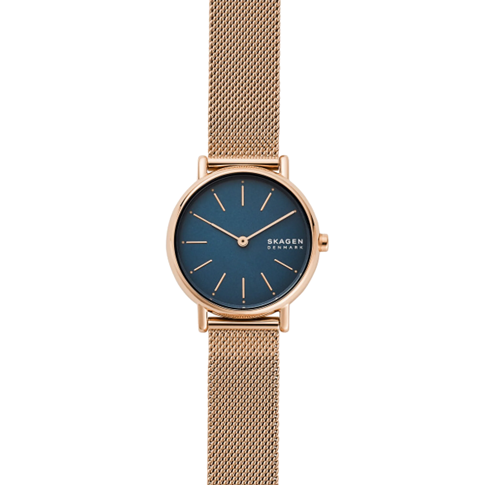Skagen - Signatur Slim Rose Gold-Tone Steel-Mesh Watch