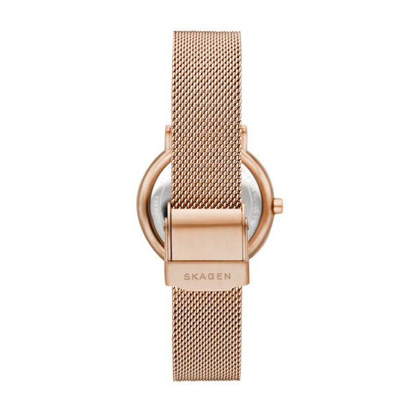 Skagen - Signatur Slim Rose Gold-Tone Steel-Mesh Watch - Image 2