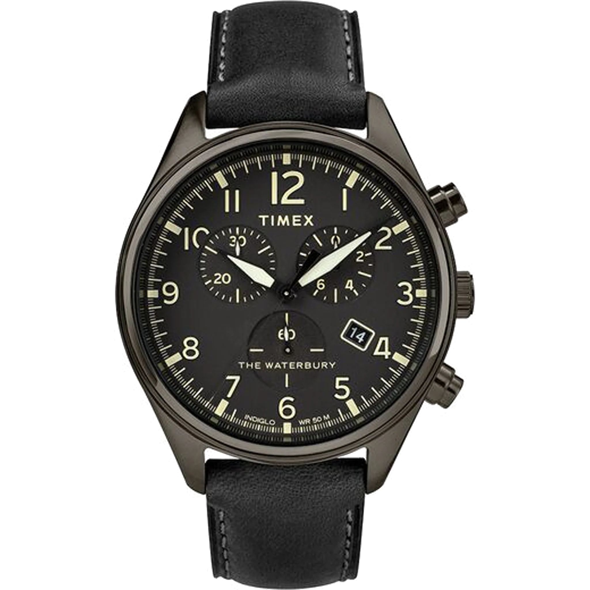 Timex - Waterbury Traditional Chronograph 42mm Leather Strap