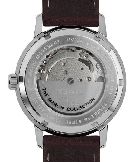 Timex - Marlin® Automatic 40mm Leather Strap Watch - Image 3