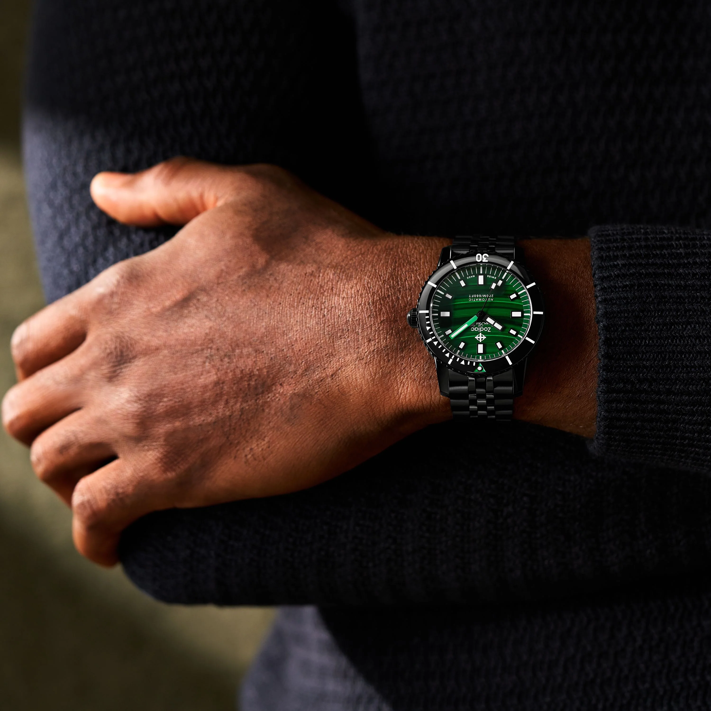 Zodiac - Super Sea Wolf Compression Diver - Genuine Malachite Dial - Image 6